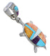 Southwest Silver Multicolor Turtle Pendant YX77688